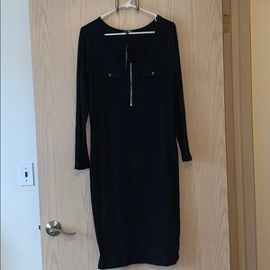 Black sweater dress
